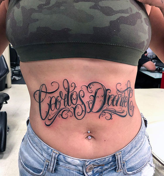 Stomach Tattoos Picture List Of Stomach Tattoo Designs