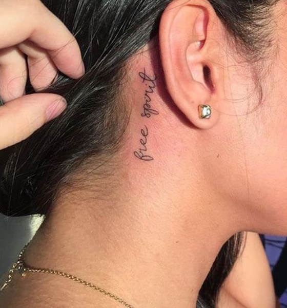 Behind the ear tattoo 