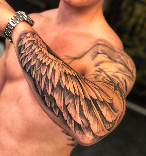 Top 87 about forearm wing tattoo unmissable  indaotaonec