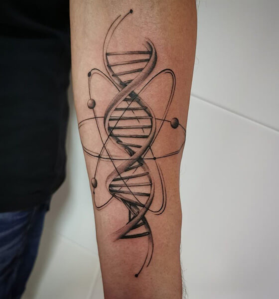 Atom Tattoo on Hand