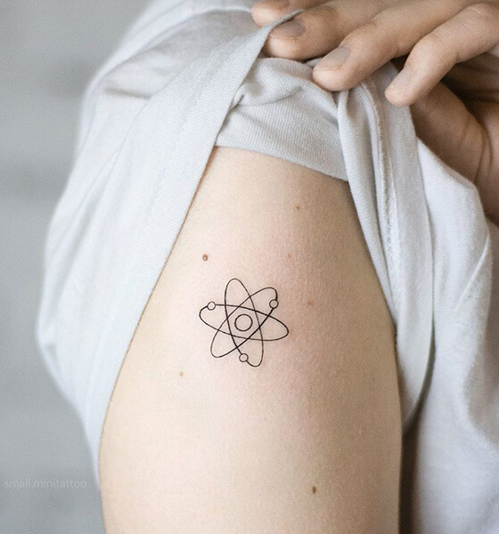 Beautiful Atom Tattoo Ideas for Women