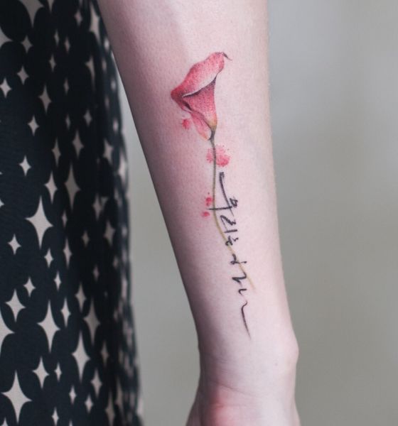 Beautiful Lily Tattoo on Arm