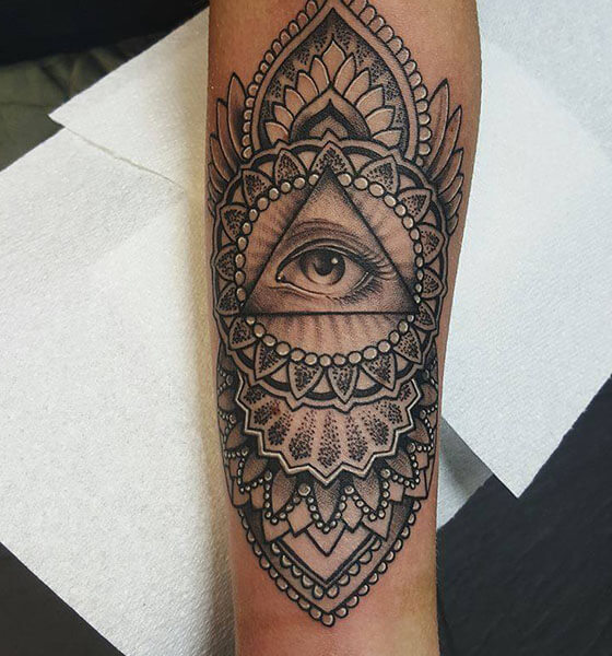 Beautiful Mandala Eye Tattoo