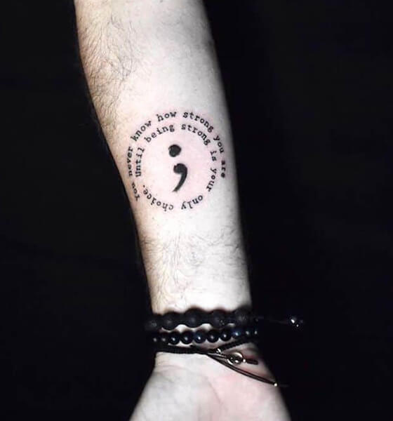 Best Semicolon Tattoo Design