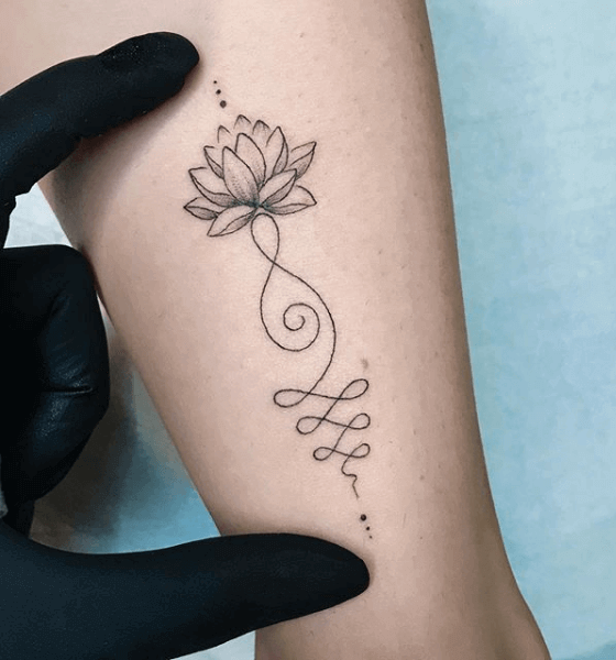 Black Water Lily Tattoo