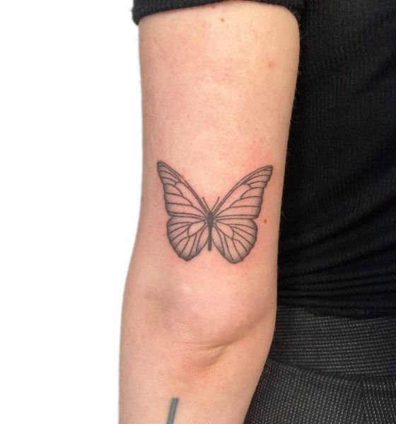 Butterfly Stick and Poke Tattoo