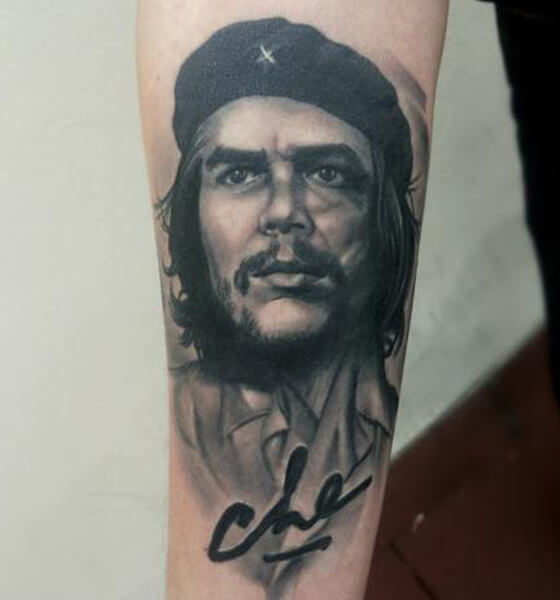 Che Guevara Tattoo on Hand