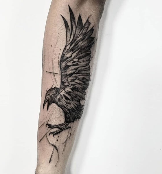 Crow Tattoo Design