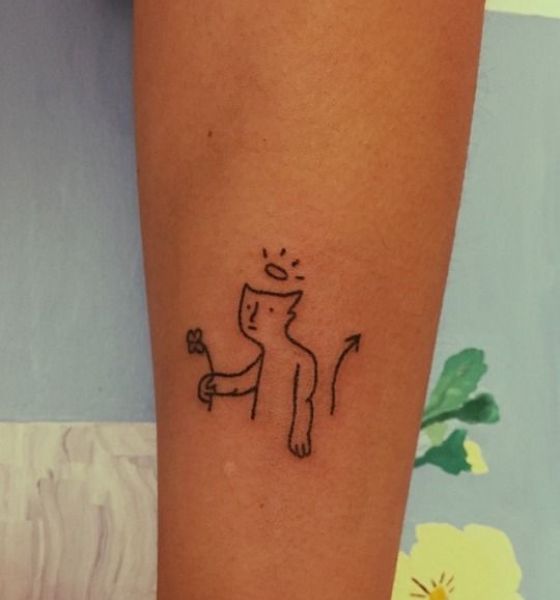 Cute Stick and Poke Tattoo Design