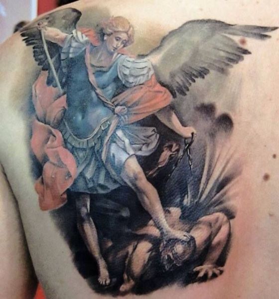 Beautiful Angel Tattoo On Back