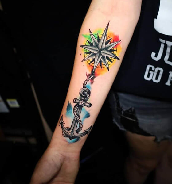 Eternity Anchor Tattoo Design on Arm