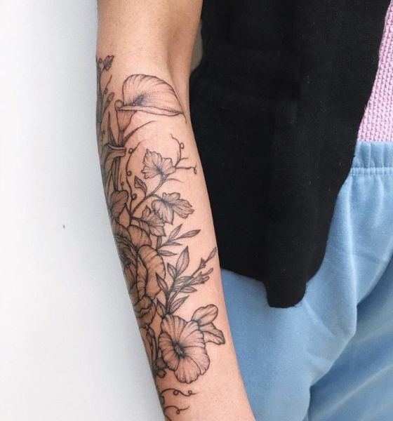 Lily Tattoo on Forearm