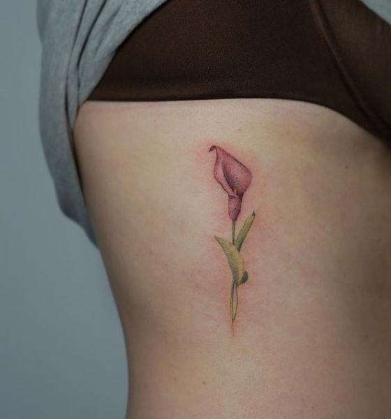 Lily Tattoo on Rib