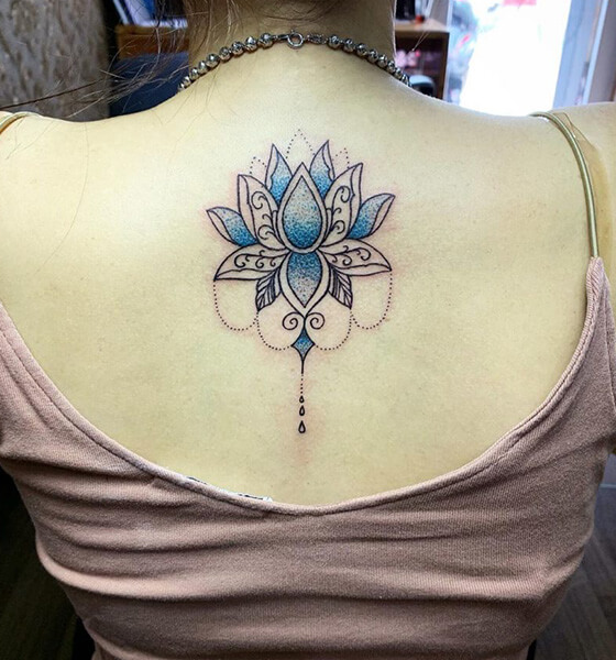 Lotus Flower Tattoo on Back