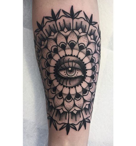 Mandala Eye Tattoo on Arm