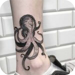 Octopus Tattoo On Leg