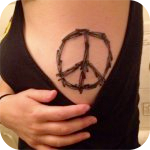  Peace Sign Tattoo