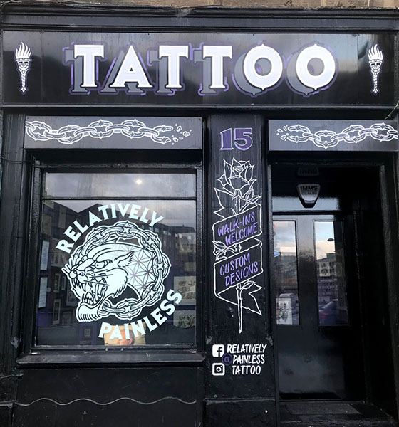 Relatively Painless Tattoo Shop in Edinburgh