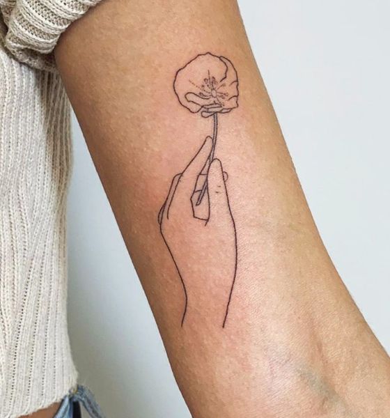 Silhouette Stick and Poke Tattoo