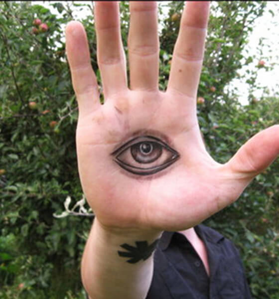 Small Eye Tattoo on Hand