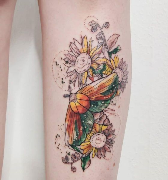 Watercolor Lily Tattoo