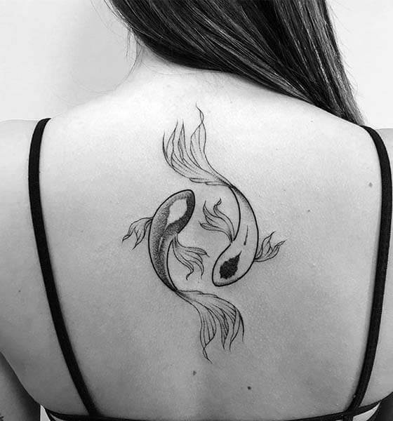 Ying Yang Fische Tui und La  Etsyde  Japanese tattoo art Ying yang  tattoo Illustration design