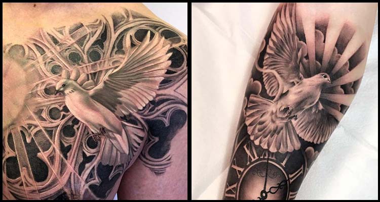 Beautiful Dove Tattoo Design Ideas