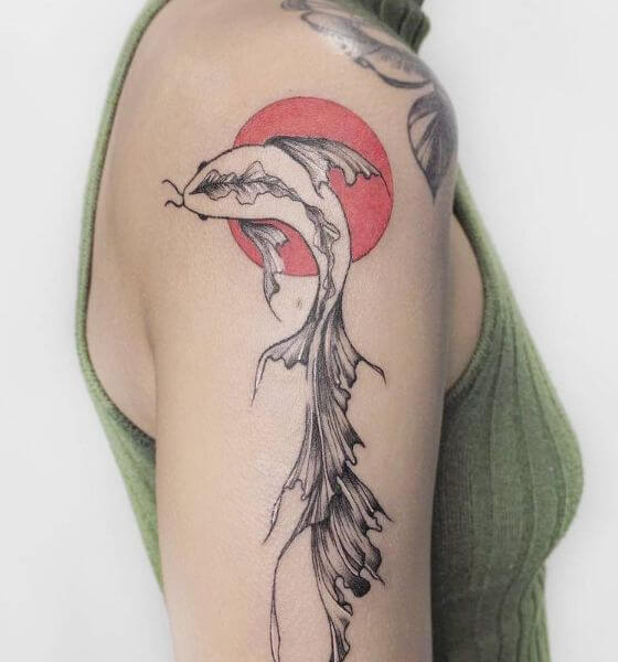 Beautiful Koi Fish Tattoo Design