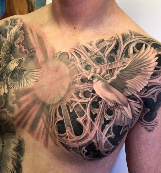 Best Dove Tattoo Designs on Chest