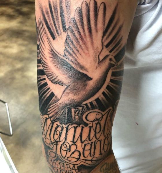 Dove Tattoo on Half Sleeve