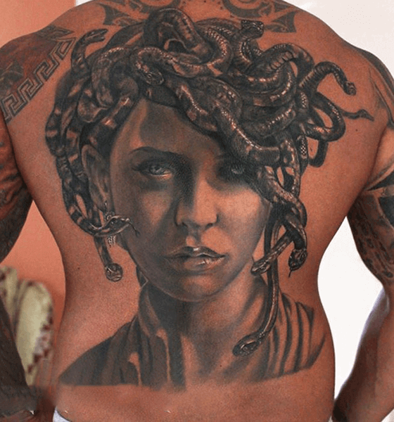 Full Back Medusa Tattoo