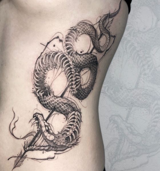 Gothic Snake Tattoo Design