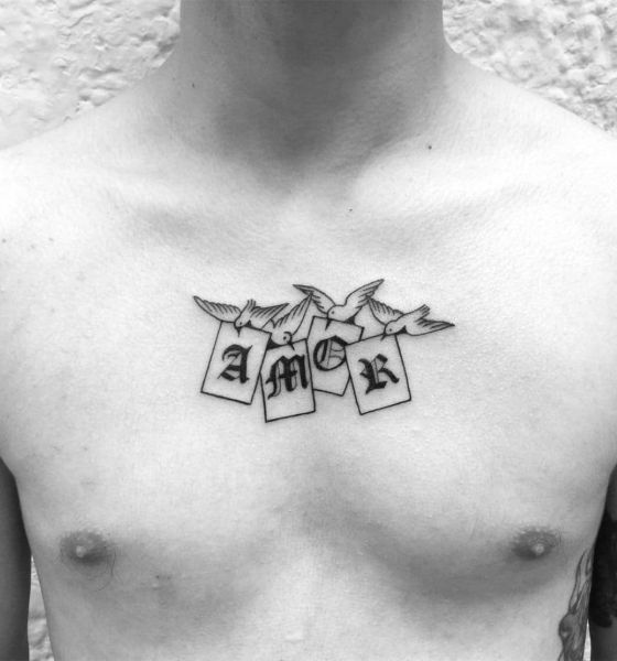 Impressive Dove Tattoo Designs on Chest