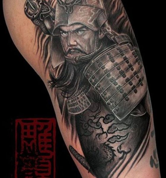 Japanese samurai warrior tattoo