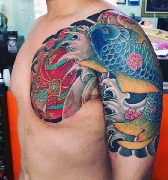 Koi fish tattoo for men