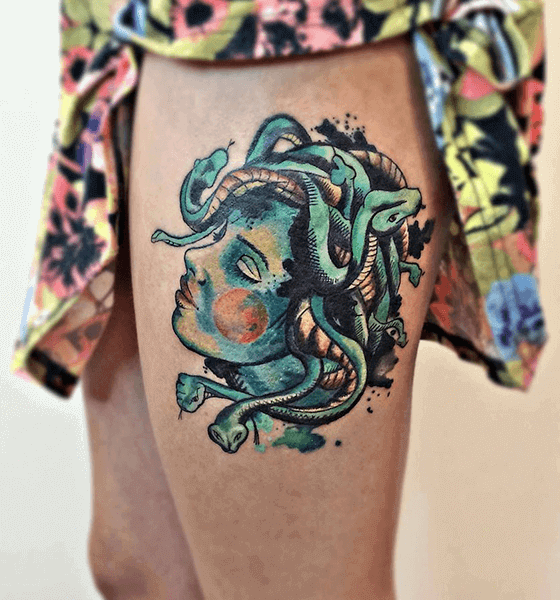 Medusa tattoo design for women