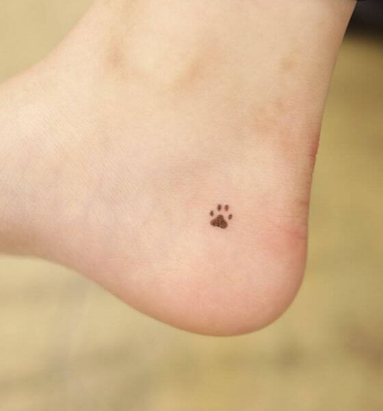 Minimalistic Dog Paw Tattoo