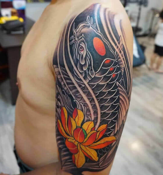 Most Beautiful Koi Fish Tattoo Design