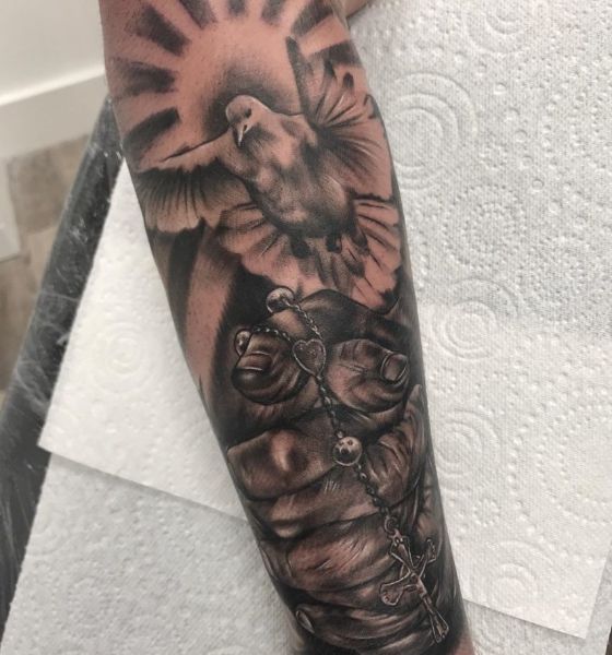 Religious Dove Tattoo on Arm