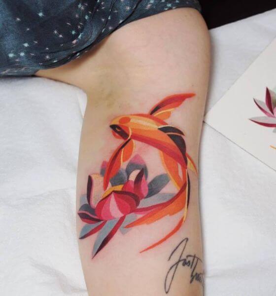 Watercolor Koi Fish Tattoo Ideas for Women