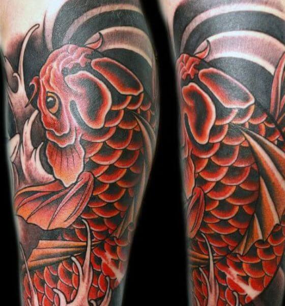 koi fish and dragon tattoo