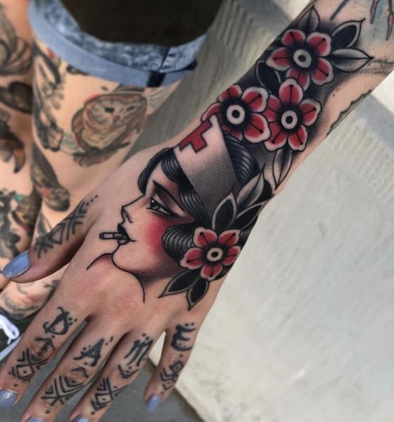 Amazing Traditional Tattoo Designs on Hand