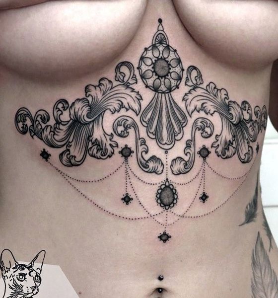 Amazing Underboob Tattoo Designs