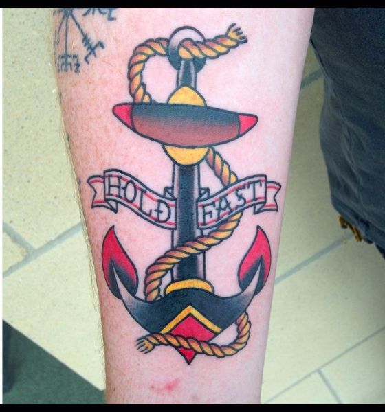 American Traditional Anchor Tattoo Design