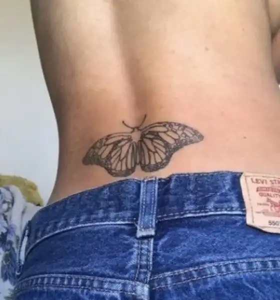 Beautiful Butterfly Tattoo Design on Lower Back