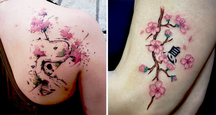 Japanese Temple Tattoo with Cherry Blossom Sakura  TIMELAPSE  YouTube