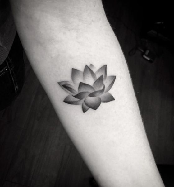 Black Lotus Tattoo with Gray Shade