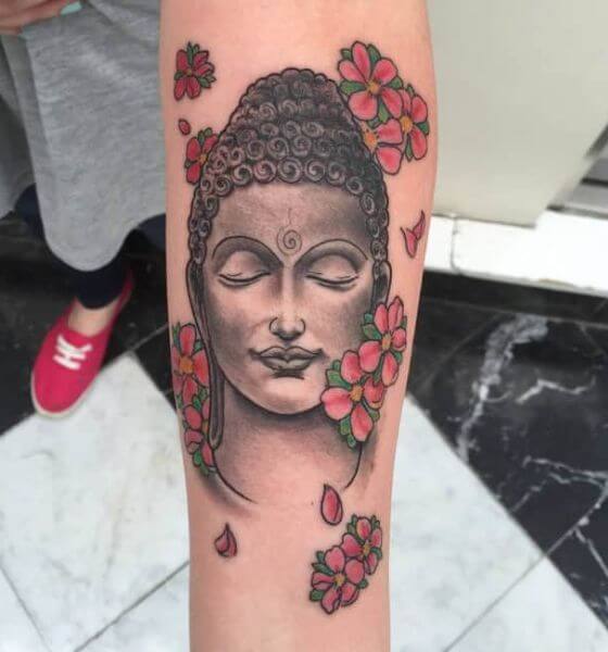 Buddhist Cherry Blossoms Tattoo