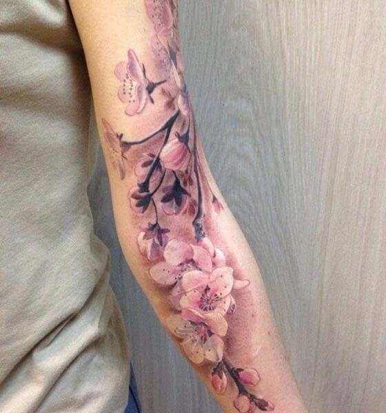 Cherry Blossom Branch Tattoo