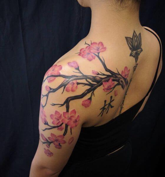 Cherry Blossom Tree Tattoo Design